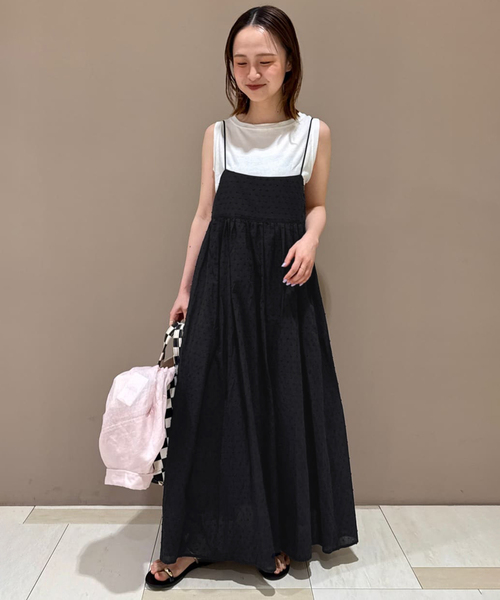 スローブイエナ　エアリーギャザーキャミワンピースセット セール】《2枚セット/一部カラーWEB・店舗限定》エアリー