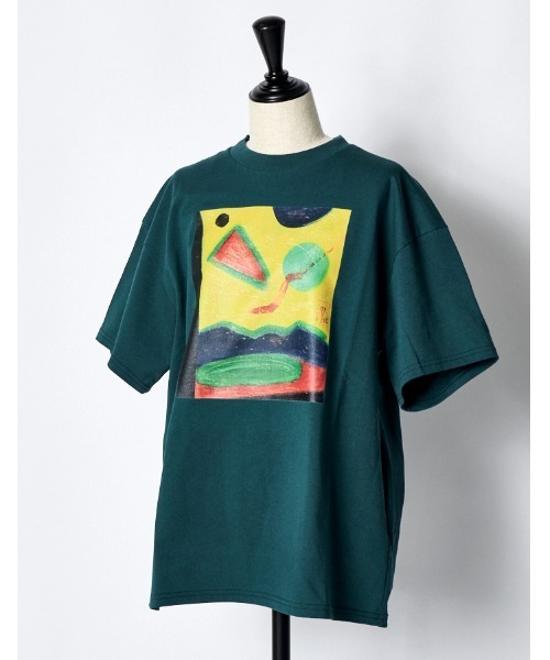 RUMCHE（ラムシェ）の「"Roy Taro" Art Print T-shirt / "Roy Taro"アートプリントTシャツ（Tシャツ/カットソー・レディース・ホワイト/ダークグリーン/ブラック・SMALL/MEDIUM）」の5枚目の写真