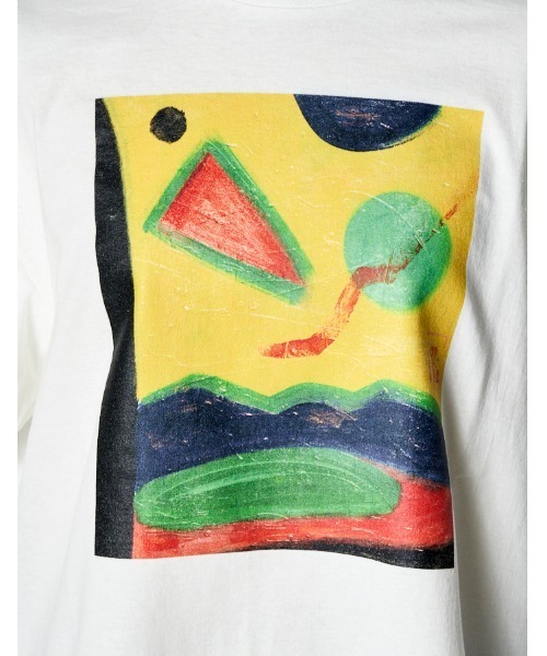 RUMCHE（ラムシェ）の「"Roy Taro" Art Print T-shirt / "Roy Taro"アートプリントTシャツ（Tシャツ/カットソー・レディース・ホワイト/ダークグリーン/ブラック・SMALL/MEDIUM）」の16枚目の写真