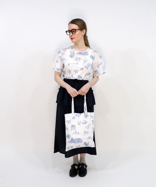 haupia（ハウピア）の「湖畔のレモンクリームパイ【トートバッグ】（トートバッグ・レディース・オフホワイト/グレー・FREE）」の10枚目の写真