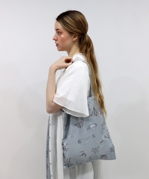 haupia（ハウピア）の「湖畔のレモンクリームパイ【トートバッグ】（トートバッグ・レディース・オフホワイト/グレー・FREE）」の3枚目の写真