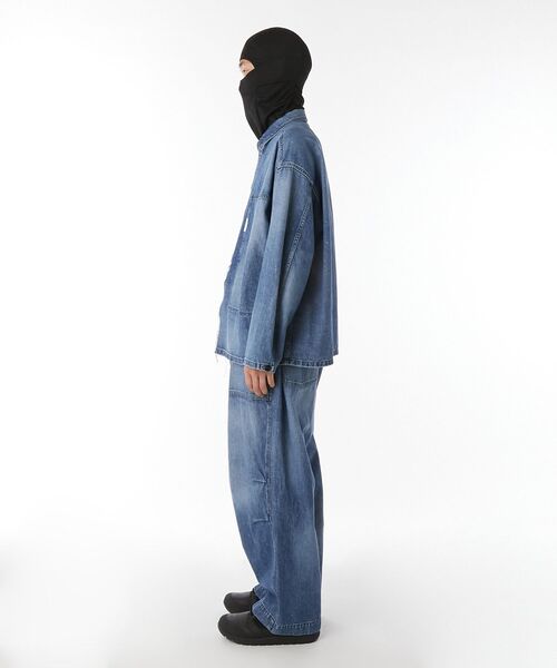 新品同様 24AW N.HOOLYWOOD 黒SHIRT BLOUSON 42 新品 N.HOOLYWOOD FR エヌハリウッド 24AW SHIRT BLOUSON ワーク