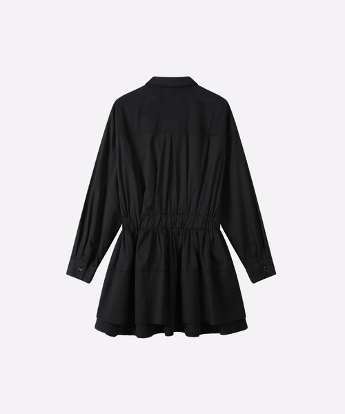 les fees love filles(レフェラブフィユ)の「Waisted Shirt One Piece(ワンピース・レディース・ホワイト/ブラック・FREE)」の4枚目の写真