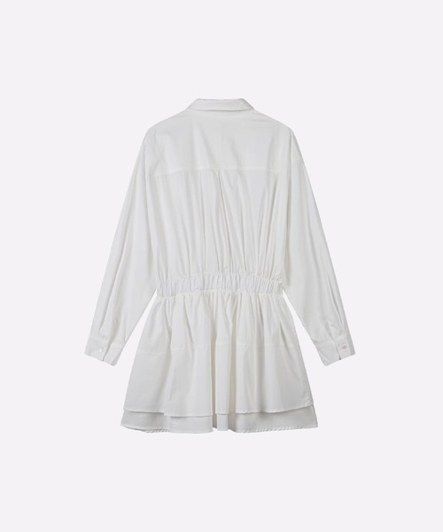 les fees love filles(レフェラブフィユ)の「Waisted Shirt One Piece(ワンピース・レディース・ホワイト/ブラック・FREE)」の3枚目の写真