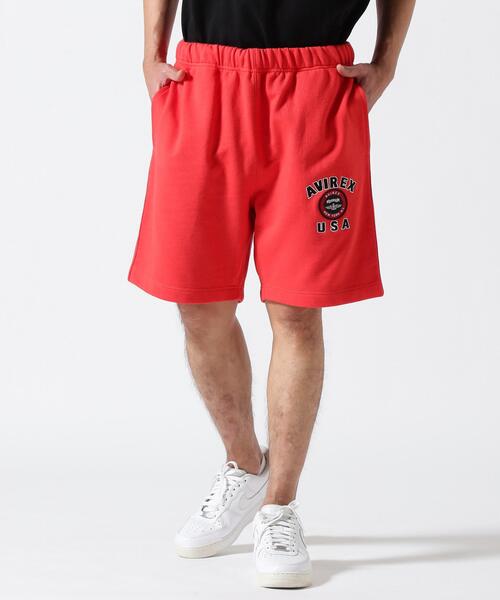 AVIREX(アヴィレックス)の「《直営店限定》VARSITY LOGO SHORTS / バーシティ ロゴ ショーツ / AVIREX / アヴィレックス(その他パンツ・メンズ・オレンジ/ブラック/グレー・2XL/M/XL/L)」の1枚目の写真