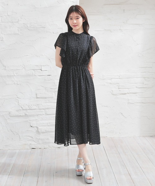 フリル袖ワンピース（ワンピース）｜Honeys（ハニーズ）のファッション