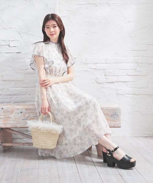 Honeys（ハニーズ）の「フリル袖ワンピース（ワンピース）」 - WEAR