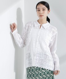 Sara mallika/COTTON BORDER LACE TOP
