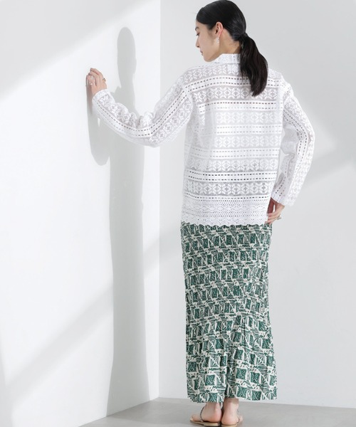 sara mallika(サラ マリカ)の「Sara mallika/COTTON BORDER LACE TOP(カーディガン/ボレロ・レディース・ホワイト・FREE)」の7枚目の写真
