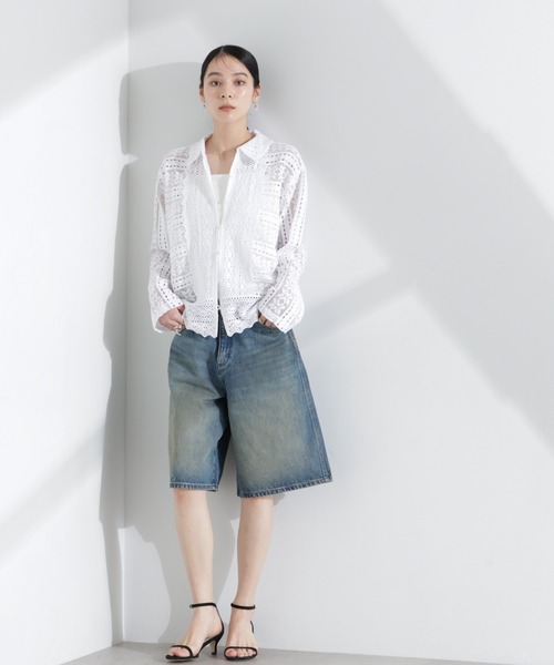 sara mallika(サラ マリカ)の「Sara mallika/COTTON BORDER LACE TOP(カーディガン/ボレロ・レディース・ホワイト・FREE)」の9枚目の写真