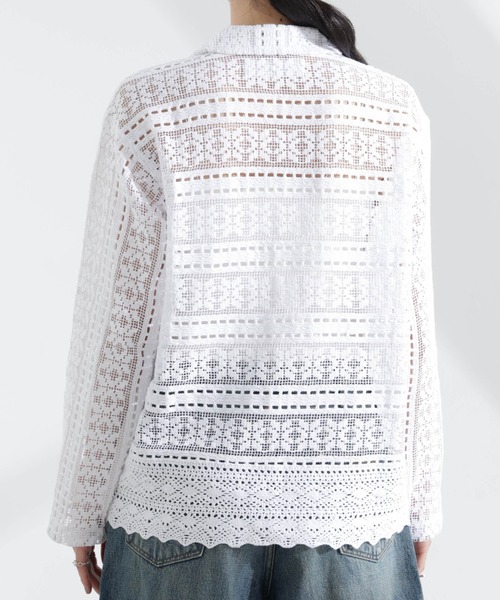sara mallika(サラ マリカ)の「Sara mallika/COTTON BORDER LACE TOP(カーディガン/ボレロ・レディース・ホワイト・FREE)」の12枚目の写真