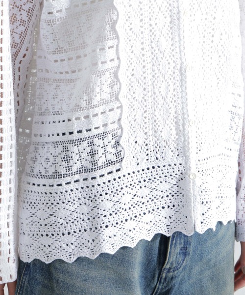 sara mallika(サラ マリカ)の「Sara mallika/COTTON BORDER LACE TOP(カーディガン/ボレロ・レディース・ホワイト・FREE)」の15枚目の写真
