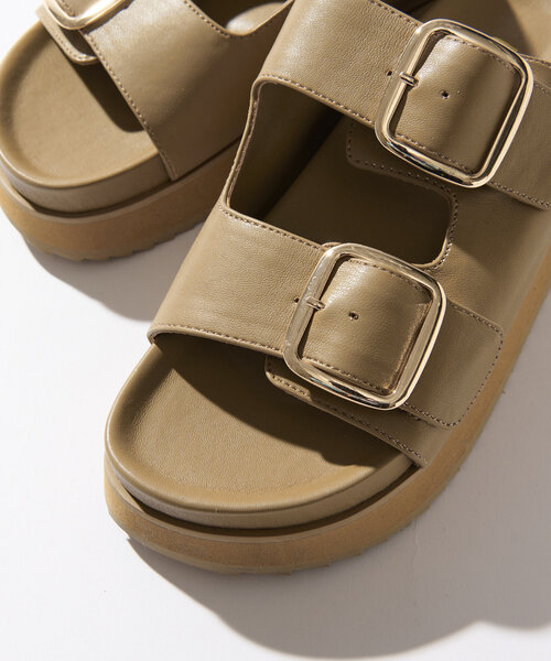 RIVE DROITE(リヴドロワ)の「【R.good(アールドットグッド)】Wバックルサンダル(サンダル・レディース・ブラック/ベージュ・SMALL/MEDIUM/LARGE)」の18枚目の写真