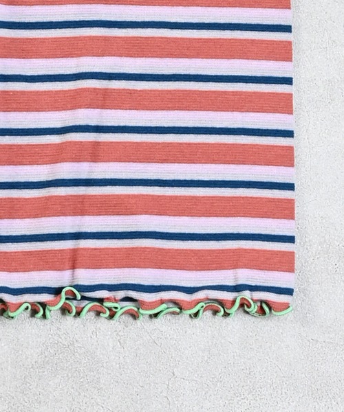 MARKEY'S(マーキーズ)の「先染めボーダーバイカーパンツ/おとな(その他パンツ・レディース・ライム/ブルー/ベージュ・160cm)」の8枚目の写真