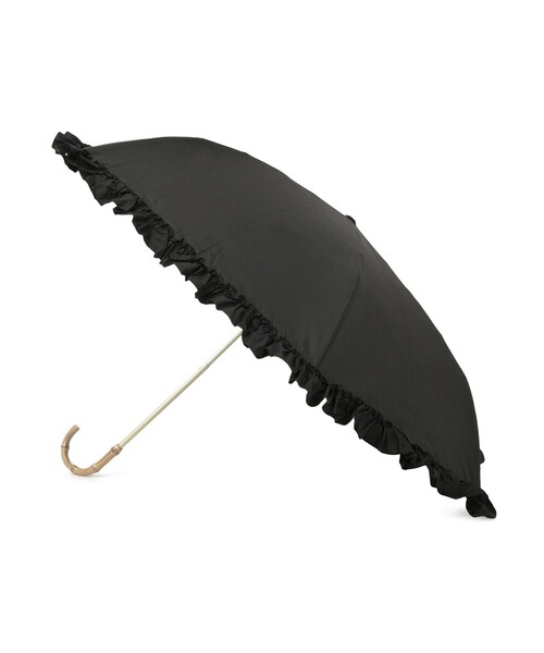 セール】【晴雨兼用・遮光】3段折り畳みフリル日傘（折りたたみ傘