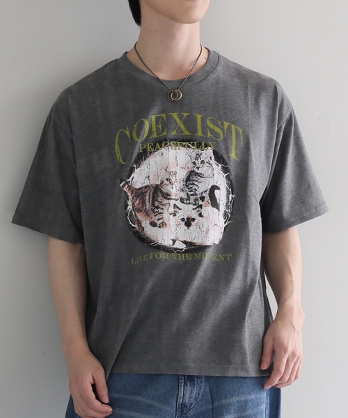 TopIsm（トップイズム）の「オーバーサイズ ビンテージ調 昇華プリント半袖Tシャツ（Tシャツ/カットソー・メンズ・D/E/C/B/A/F・L/LL/M）」の21枚目の写真