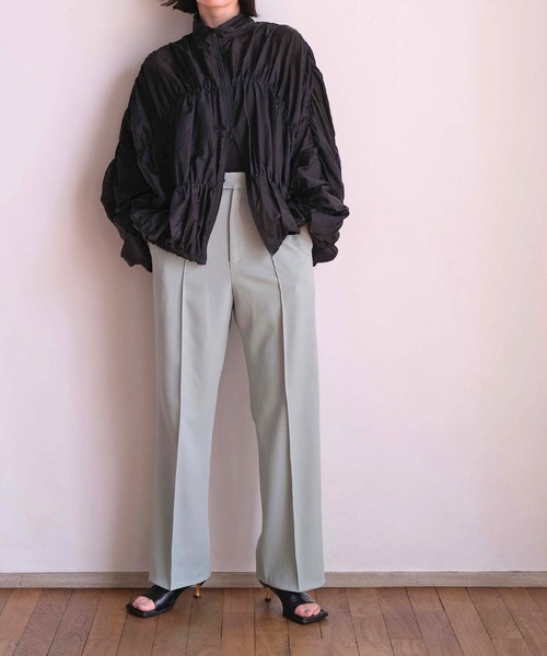 AKTE（アクテ）の「シアーギャザーブルゾン（ブルゾン・レディース・ホワイト/ブラック・FREE）」の20枚目の写真