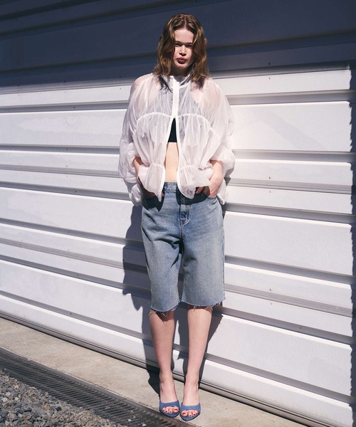 AKTE（アクテ）の「シアーギャザーブルゾン（ブルゾン・レディース・ホワイト/ブラック・FREE）」の22枚目の写真