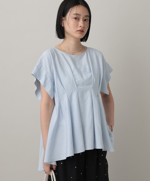 A part by（アパートバイ）の「タックデザインブラウス（シャツ/ブラウス・レディース・ベージュ系その他/ブラック/オフホワイト/オレンジ系その他4/ライトブルー・FREE）」の5枚目の写真