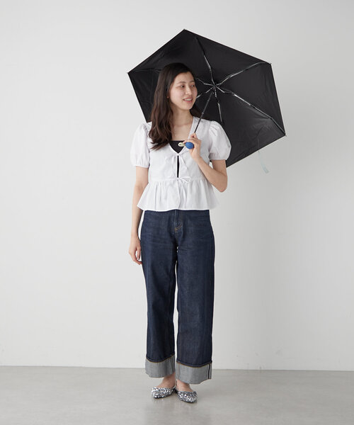 BIRTHDAY BAR(バースデイバー)の「【晴雨兼用 折りたたみ日傘】丸手元コンパクト(折りたたみ傘・レディース・ピンク/バイオレット/グリーン系その他4/アイボリー・0)」の14枚目の写真