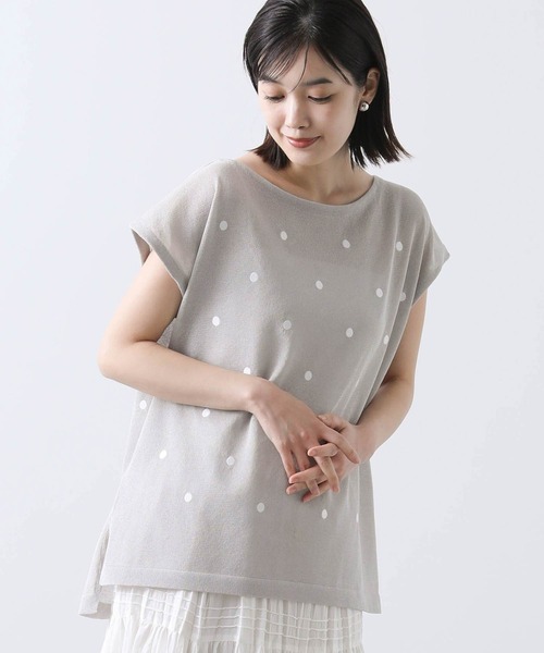 セール】シアードット刺繍フレンチニット（ニット/セーター