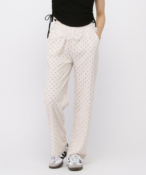 3.3 Field Trip （3.3フィールドトリップ）の「3.3 Field Trip／ドットレーススウェットパンツ（スウェットパンツ・レディース・ホワイト/グレー/ダークグレー・FREE）」の17枚目の写真
