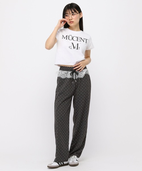3.3 Field Trip （3.3フィールドトリップ）の「3.3 Field Trip／ドットレーススウェットパンツ（スウェットパンツ・レディース・ホワイト/グレー/ダークグレー・FREE）」の19枚目の写真