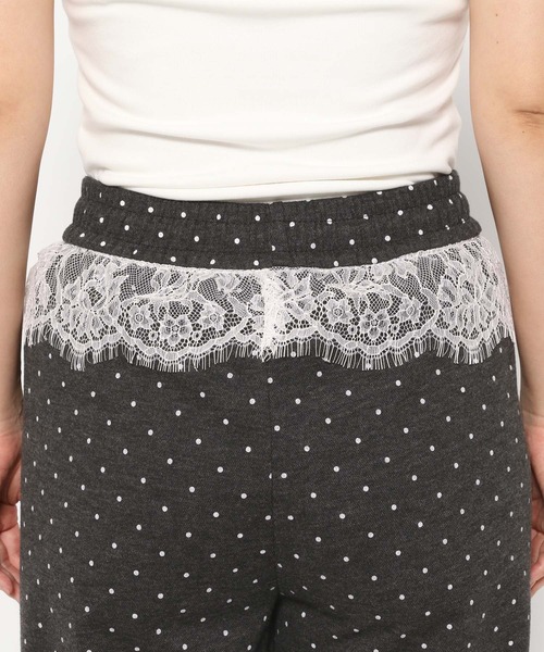 3.3 Field Trip （3.3フィールドトリップ）の「3.3 Field Trip／ドットレーススウェットパンツ（スウェットパンツ・レディース・ホワイト/グレー/ダークグレー・FREE）」の9枚目の写真