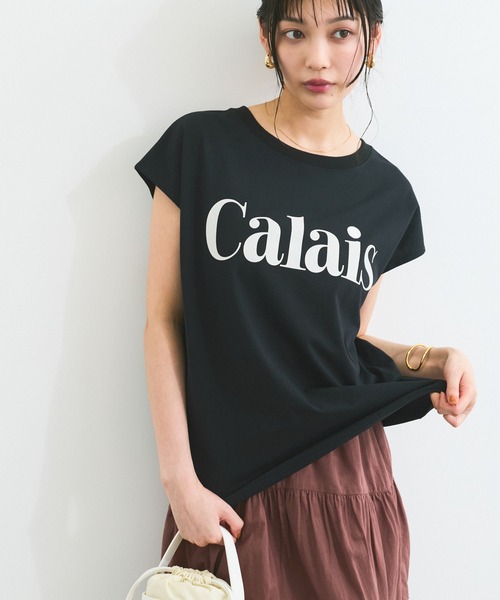 VIS(ビス)の「フレンチスリーブロゴアソートTシャツ(Tシャツ/カットソー・レディース・ホワイト/ブラック/ホワイト系その他・FREE)」の7枚目の写真