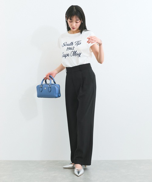 VIS(ビス)の「フレンチスリーブロゴアソートTシャツ(Tシャツ/カットソー・レディース・ホワイト/ブラック/ホワイト系その他・FREE)」の11枚目の写真