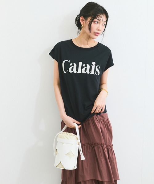 VIS(ビス)の「フレンチスリーブロゴアソートTシャツ(Tシャツ/カットソー・レディース・ホワイト/ブラック/ホワイト系その他・FREE)」の8枚目の写真