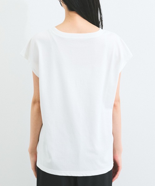VIS(ビス)の「フレンチスリーブロゴアソートTシャツ(Tシャツ/カットソー・レディース・ホワイト/ブラック/ホワイト系その他・FREE)」の4枚目の写真