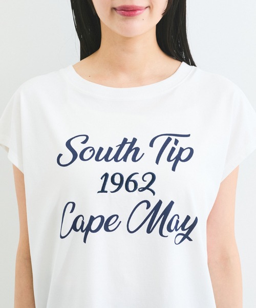 VIS(ビス)の「フレンチスリーブロゴアソートTシャツ(Tシャツ/カットソー・レディース・ホワイト/ブラック/ホワイト系その他・FREE)」の17枚目の写真