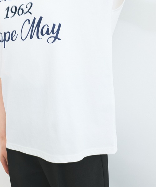 VIS(ビス)の「フレンチスリーブロゴアソートTシャツ(Tシャツ/カットソー・レディース・ホワイト/ブラック/ホワイト系その他・FREE)」の15枚目の写真