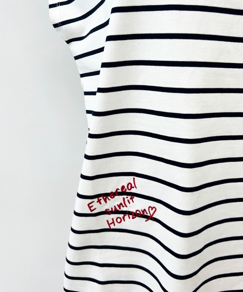 VIS(ビス)の「フレンチスリーブロゴアソートTシャツ(Tシャツ/カットソー・レディース・ホワイト/ブラック/ホワイト系その他・FREE)」の20枚目の写真