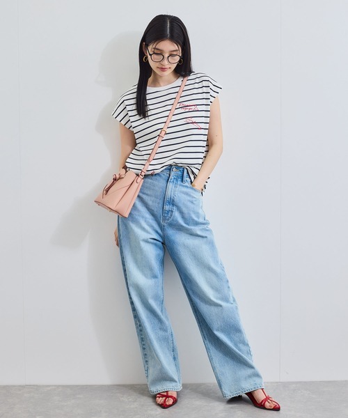 VIS(ビス)の「フレンチスリーブロゴアソートTシャツ(Tシャツ/カットソー・レディース・ホワイト/ブラック/ホワイト系その他・FREE)」の22枚目の写真