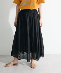 Green　Parks | インド綿 裾レースティアードスカート(スカート)