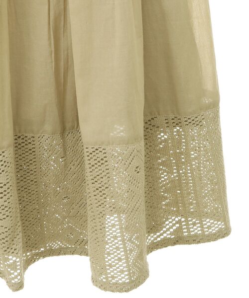 Green　Parks（グリーンパークス）の「インド綿 裾レースティアードスカート（スカート・レディース・ブラック/ベージュ/ホワイト・FREE）」の18枚目の写真