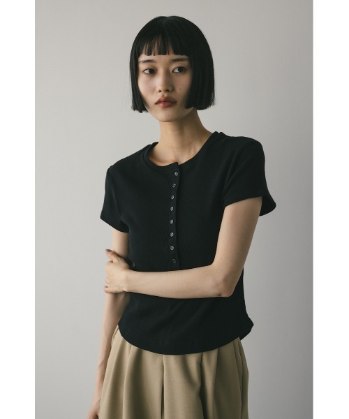 STYLEMIXER（スタイルミキサー）の「ヘンリーネックT（Tシャツ/カットソー・レディース・サックスブルー/ブラック/ホワイト・FREE）」の22枚目の写真