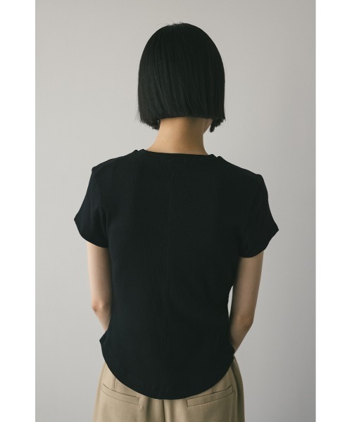 STYLEMIXER（スタイルミキサー）の「ヘンリーネックT（Tシャツ/カットソー・レディース・サックスブルー/ブラック/ホワイト・FREE）」の19枚目の写真