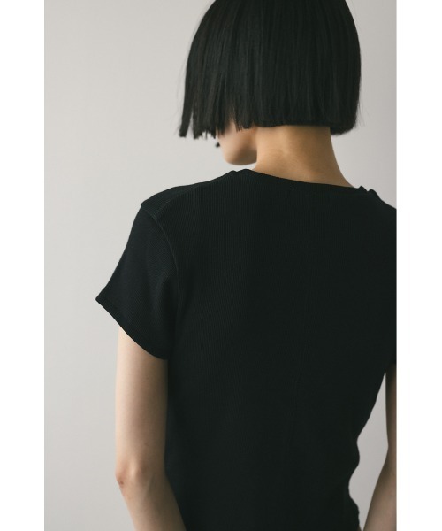 STYLEMIXER（スタイルミキサー）の「ヘンリーネックT（Tシャツ/カットソー・レディース・サックスブルー/ブラック/ホワイト・FREE）」の18枚目の写真