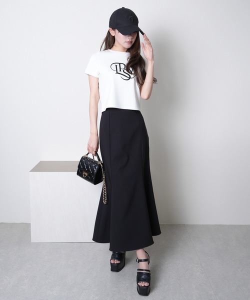LIPSERVICE（リップサービス）の「バックスピンドルストレッチマーメイドスカート（スカート・レディース・アイボリー/ブラック・S/M/XS）」の11枚目の写真