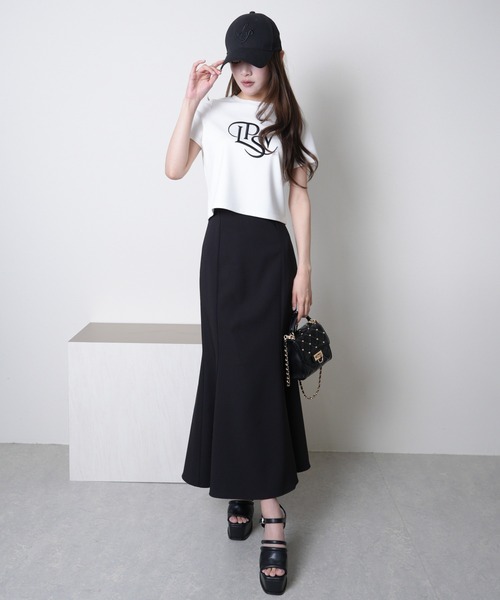 LIPSERVICE（リップサービス）の「バックスピンドルストレッチマーメイドスカート（スカート・レディース・アイボリー/ブラック・S/M/XS）」の12枚目の写真