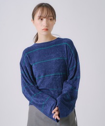 ニット セーター 「WHYTO. / ホワイト」ワイドボーダーニット レディース whyto ホワイト グリッター ニット ビスチェ “glitter knit