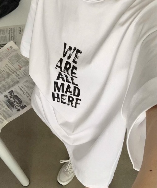 DEVICE(デバイス)の「シンプル ロゴ プリント 古着風 Tシャツ 韓国ファッション 韓国ストリート ストリートファッション Y2K(Tシャツ/カットソー・レディース・ダークグレー/ホワイト/ブラック・FREE)」の12枚目の写真