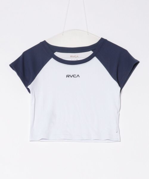 RVCA(ルーカ)の「RVCA レディース MINI RVCA BABY RAGLAN ST Tシャツ 【2025年夏モデル】/ルーカショート丈(短丈)ラグランTシャツ(Tシャツ/カットソー・レディース・ブルー/ブラック/レッド・SMALL/MEDIUM/LARGE)」の19枚目の写真