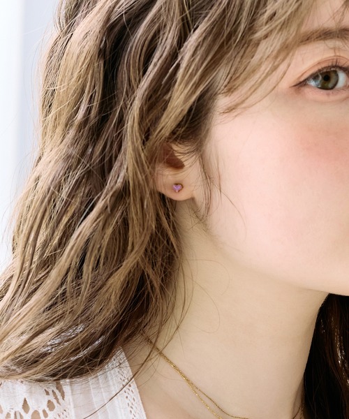 【TATIANA】Bold Heart Pearl One-Touch Earring ピアス/追跡付 TATIANA】Bold Heart Pearl One-Touch Earring EC1909〜ピアス