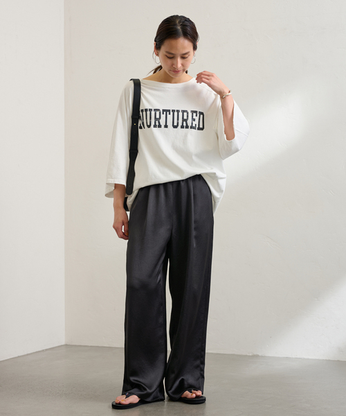 FRAMeWORK(フレームワーク)の「ヴィンテージライクサテンイージーパンツ(その他パンツ・レディース・ブラック/ベージュ/ボルドー・36/38)」の10枚目の写真