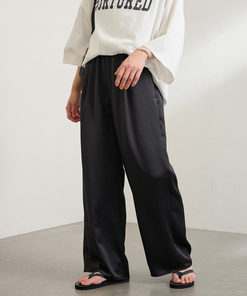 FRAMeWORK(フレームワーク)の「ヴィンテージライクサテンイージーパンツ(その他パンツ・レディース・ブラック/ベージュ/ボルドー・36/38)」の13枚目の写真