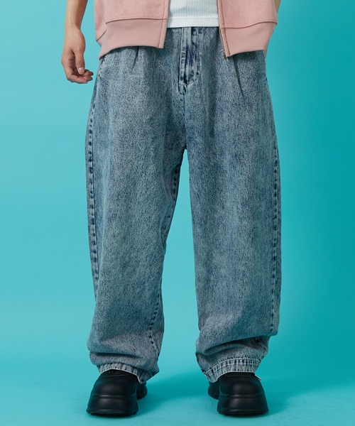 improves（インプローブス）の「デニム ワイドパンツ（デニムパンツ・メンズ・ブルー系/ブラック/ブルー/ワンウォッシュ/ブラック系/ライトブルー/キナリ・MEDIUM/SMALL/LARGE）」の7枚目の写真